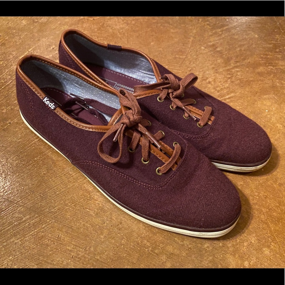 Tweed wool Keds sneakers magenta / purple